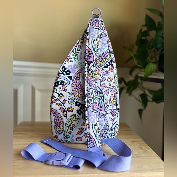 NWT Vera Bradley Essential Sling Backpack ~ MADDALENA PAISLEY ~ Full Size Cotton - Picture 2 of 10